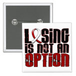 Losing Is Not An Option Head Neck Cancer Pins