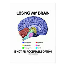 Losing My Brain Is Not An Acceptable Option Post Card