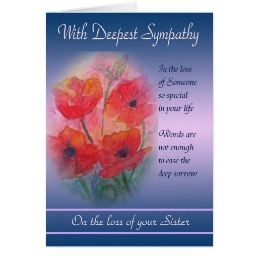 loss-of-sister-with-deepest-sympathy-greeting-card-zazzle