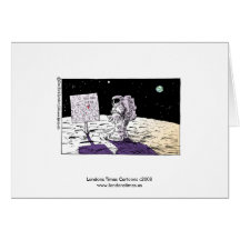 Lost Astronaut Funny Greeting Card