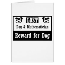 Lost Dog Mathematician Greeting Cards