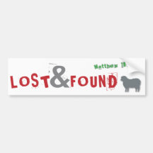 Lost & Found Christian parable bumper sticker