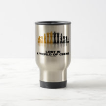 Lost In A World Of Chess (Reflective Chess Set) Coffee Mugs