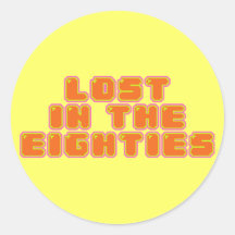 Lost in the Eighties Round Stickers