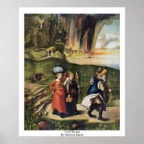 Lot'S Escape By Albrecht Dürer Posters