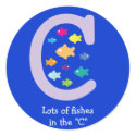 Lots of Fishes in the "C"_multicolored goldfish stickers