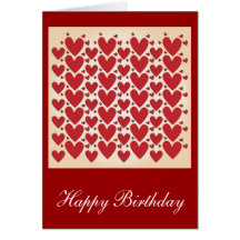 "Lots of Hearts" Birthday Design Card