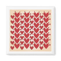 "Lots of Hearts" Design Fridge Magnet