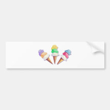 LOTS of ICE CREAM FLAVORS by SHARON SHARPE Bumper Stickers