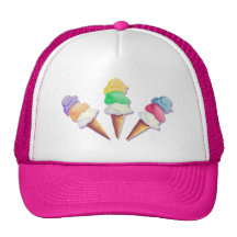 LOTS of ICE CREAM FLAVORS by SHARON SHARPE Mesh Hats