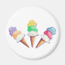 LOTS of ICE CREAM FLAVORS by SHARON SHARPE Fridge Magnets