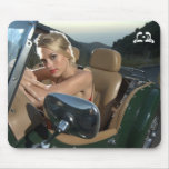 Lotti B Green Car Mousepad