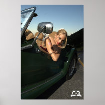 Lotti B Green Car Poster
