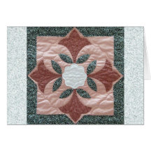 Lotus Blossom Quilt Greeting Card