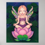 Lotus Fairy yoga fairy lily Art Print