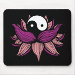 Lotus Flower and Yin Yang Mouse Pad