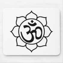 Lotus Flower Aum Symbol Mousepad