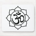 Lotus Flower Aum Symbol mousepads