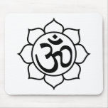 Lotus Flower Aum Symbol mousepads