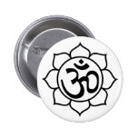 Lotus Flower Aum Symbol Pinback Buttons