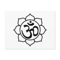 Lotus Flower Aum Symbol