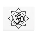 Lotus Flower Aum Symbol postcards