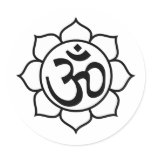 Lotus Flower Aum Symbol stickers