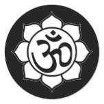 Lotus Flower Aum Symbol stickers