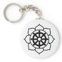 Lotus Flower Dharma Wheel keychains