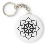 Lotus Flower Dharma Wheel keychains
