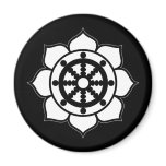Lotus Flower Dharma Wheel magnets