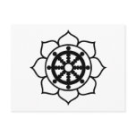 Lotus Flower Dharma Wheel postcards