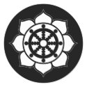 Lotus Flower Dharma Wheel stickers