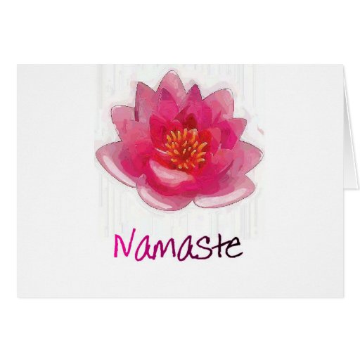 Lotus Flower "Namaste" Yoga Gifts Greeting Cards