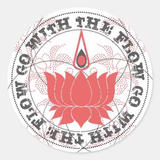 Lotus Flower & Slogan Stickers Zazzle