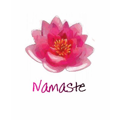 Lotus Flower Yoga T-Shirt "Namaste" by gailg1957