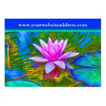 Lotus Lily Flower - Yoga Studio, Spa, Beauty Salon Business Cards