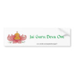 Lotus Meditation detail, Jai Guru Deva Om Bumper Sticker