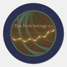 Lotus Moon Bookplate Sticker