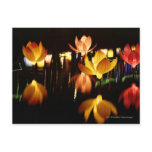 Lotus shaped lanterns for mid autumn festival postcards