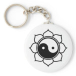 Lotus Yin Yang keychains