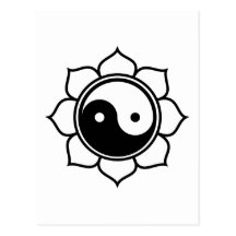 Lotus Yin Yang Post Cards
