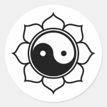 Lotus Yin Yang Stickers