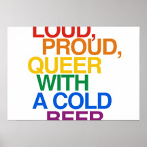 LOUD PROUD QUEER WITH A BEE POSTER