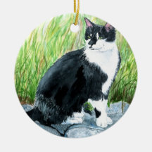 Louie the Tuxedo Cat Christmas Tree Ornaments
