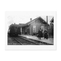 Louis Pesha Ann Arbor Railroad Depot Shepherd, MI Post Card