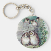 Louis Wain - An Owl Romance Keychains