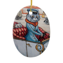 Louis Wain Cat Chaffeur Christmas