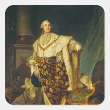 Louis XVI  King of France in Coronation Robes Stickers