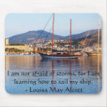 Louisa May Alcott inspirational QUOTE Mouse Pads